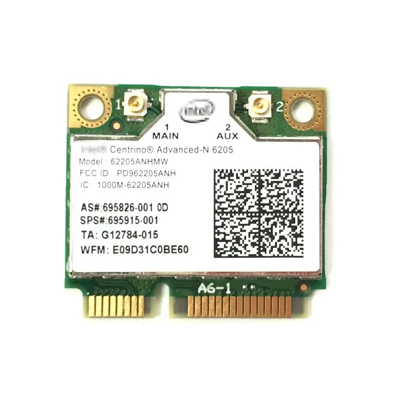 센트리노 어드밴스드 n 6205 무선 카드 어댑터, 와이파이 미니 pci-e 2.4, 5 GHz, 300 Mbps, 62205hw