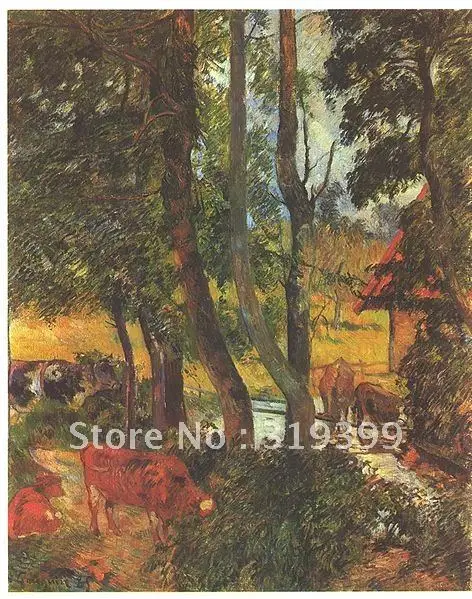 

Oil Painting Reproduction,Cattle Drinking by paul gauguin ,Free Shipping,100% handmade,Museum quality oil paintings