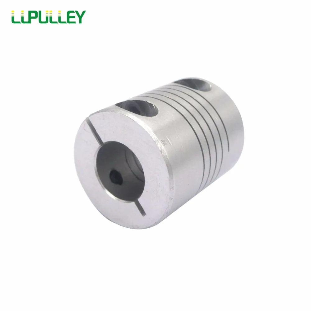 LUPULLEY 1pc 5 to 8mm Flexible Coupling OD25x30mm Clamping type Router Connector 5/6/6.35/8mm Motor Jaw Shaft Coupler