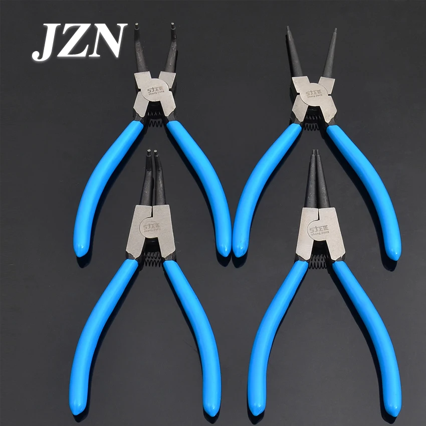 1PCS  7 inch Circlip Pliers External Internal Straight Bent Snap Ring Pliers Spring Installation And Removal Hand Tools