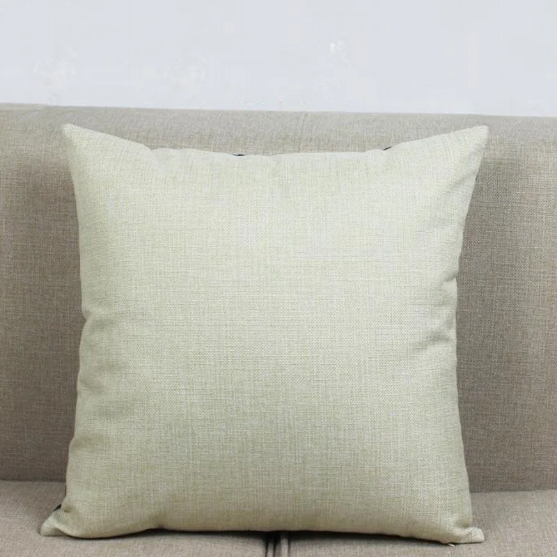 Small Size Cotton Linen Solid Natural Linen Color Sofa Cushion Cover Beige Home Decorative Chair Car Throw Pillow 35x35 40x40cm