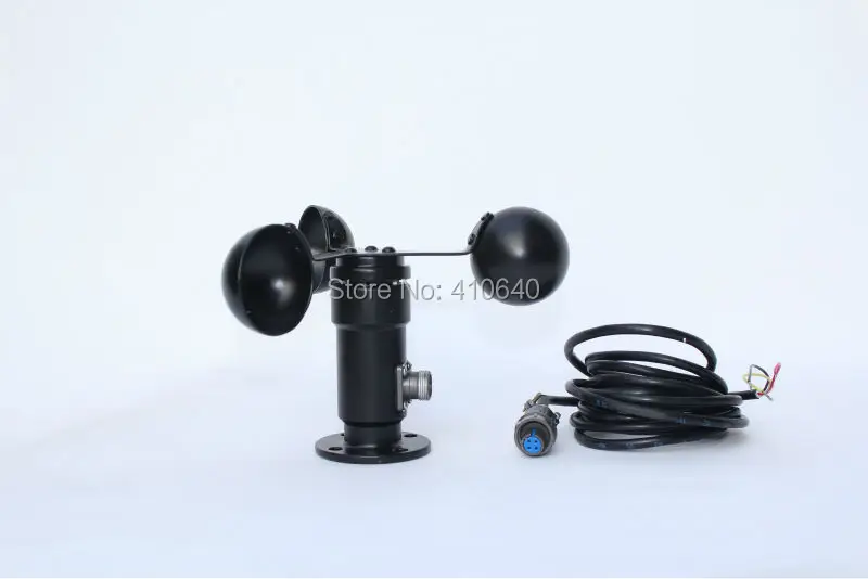 Aluminum Alloy Material Wind Speed Sensor Power Supply DC12 to 24V Output 0 to 10V Speed Range 0 to 60 m/S Air Plug Connection