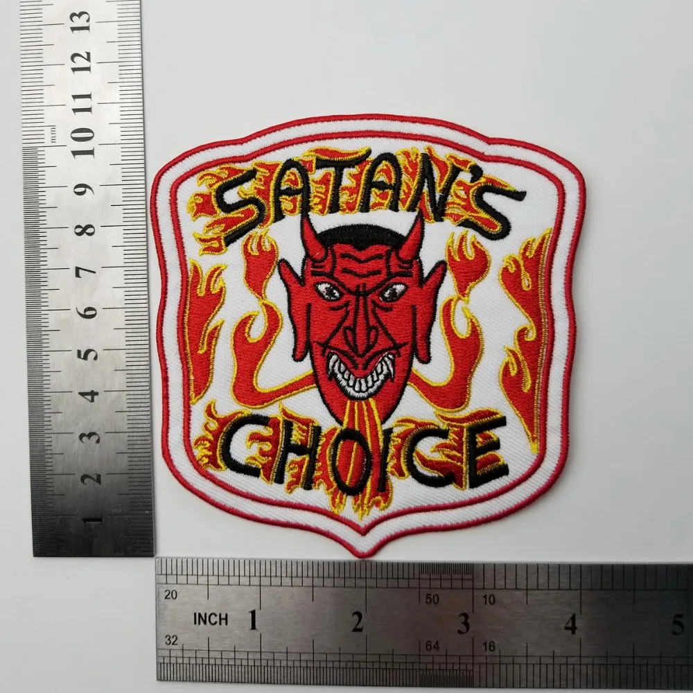 PATCHES FOR FIRE SATAN\'S VINTAGE REAL ORIGINAL MOTORCYCLE CLUB VEST OUTLAW BIKER MC COLORS