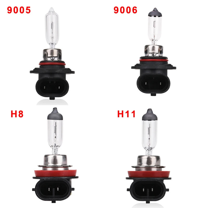 

9005 9006 H8 H11 Halogen Bulb 12V 55W 2pcs 4300K Quartz Glass Car Fog Light Auto Lamp Halogen Headlight Bulbs White Fog Lights