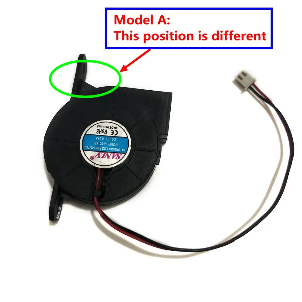 DC 브러시리스 모터, 매우 조용한 가습기 터보 송풍기 쿨러, 냉각 선풍기, SF5015SL 라디에이터, 모델 A 및 B,5cm, 12V, 0.06A, 2 핀