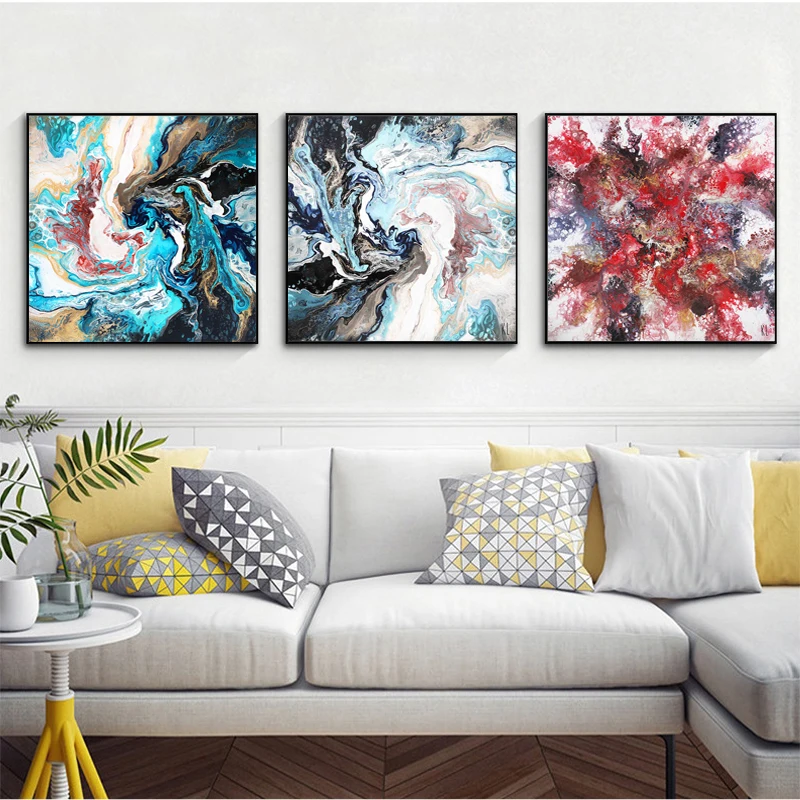 

Modern Posters and Prints Wall Art Canvas Painting Colorful Fantasy Abstract Art Wall Painting for Living Room Home Decoration