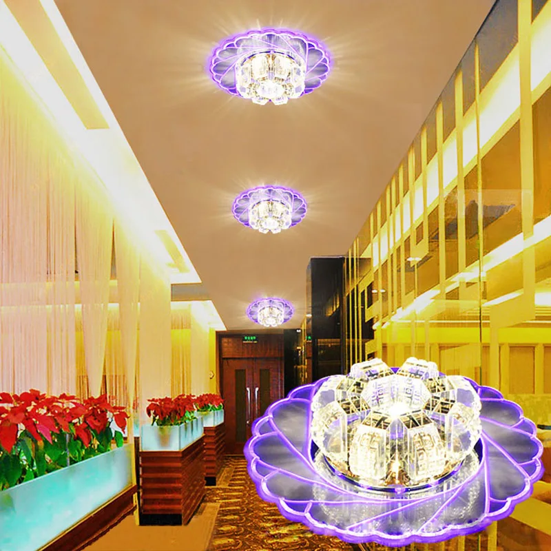 Modern Crystal LED Ceiling Light  Aisle Veranda Light Surface Mounted or Embeded LED Ceiling Lights For Living Room