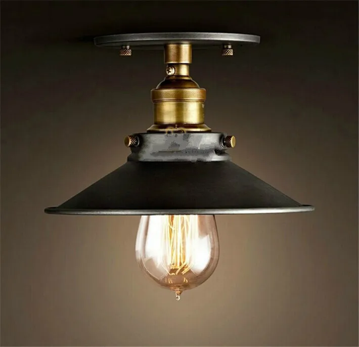 

Dia: 23cm E27 Vinage celling lights black lampshade color 110-240V 40-60W for A living room Bar Cafe Chateau Pub