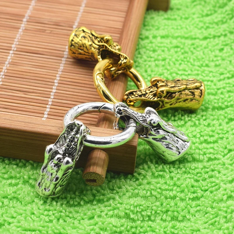 1 Set Shipping Antique Gold & Silver Color Crocodile Clasps Connector for Fermoir Bracelet Jewelry Making Inner Size 8mm
