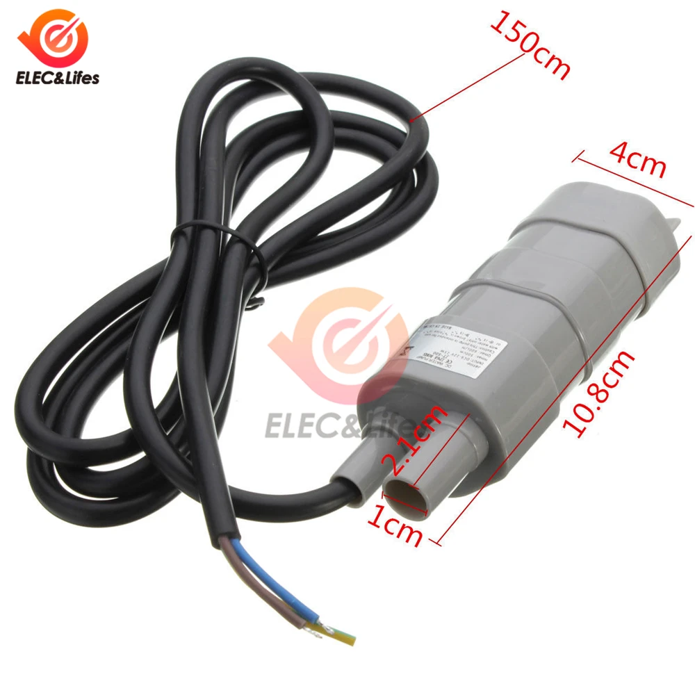 Pompe idrauliche trifase del Micro motore per lo stagno del carro armato di pesce dell'acquario JT-500 600L/H 5M pompa idraulica sommergibile ad alta pressione di cc 12V 24V