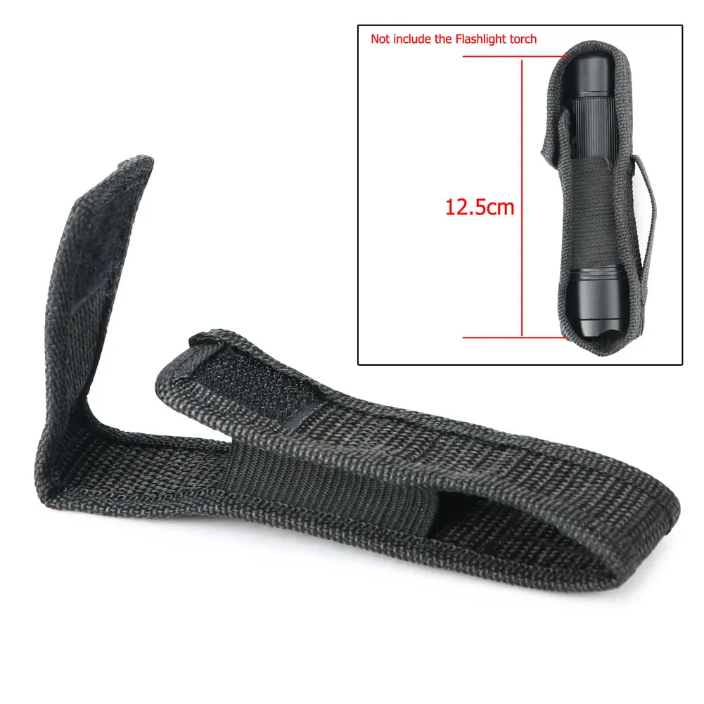 New 14cm Portable Nylon Holster 18650 Flashlight Torch Pouch Waist Belt Holder Bag for 11-12cm Flashlight