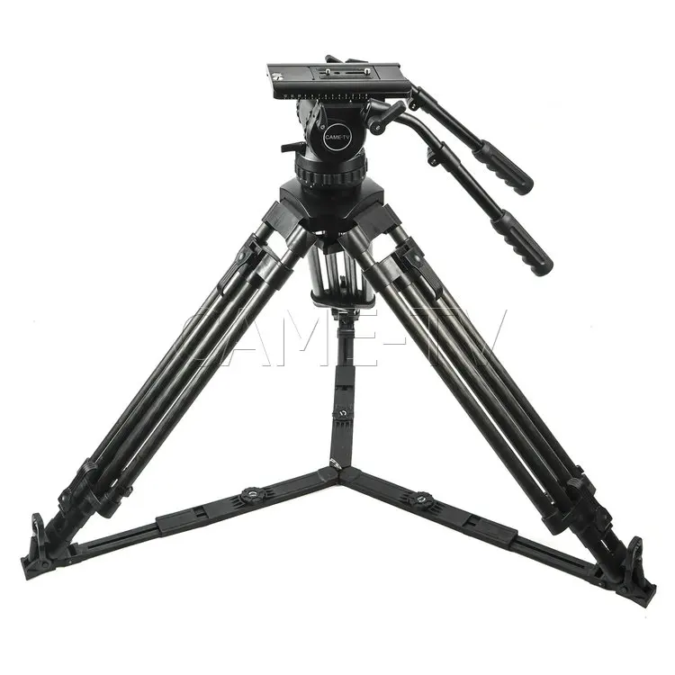 Professional Carbon Fibre Tripod With Fluid Head Max Load 29.6kg