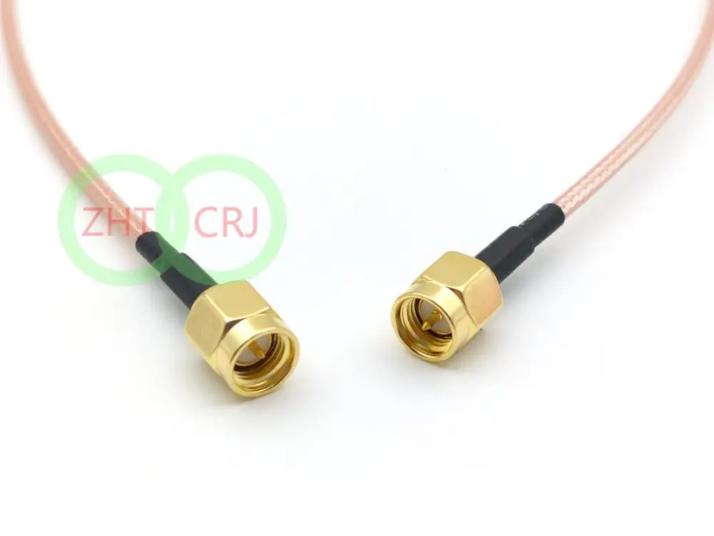 100PCS SMA male to SMA male for RG316 Cable assemblies Antenna Pigtail RG316 Coaxial Cable