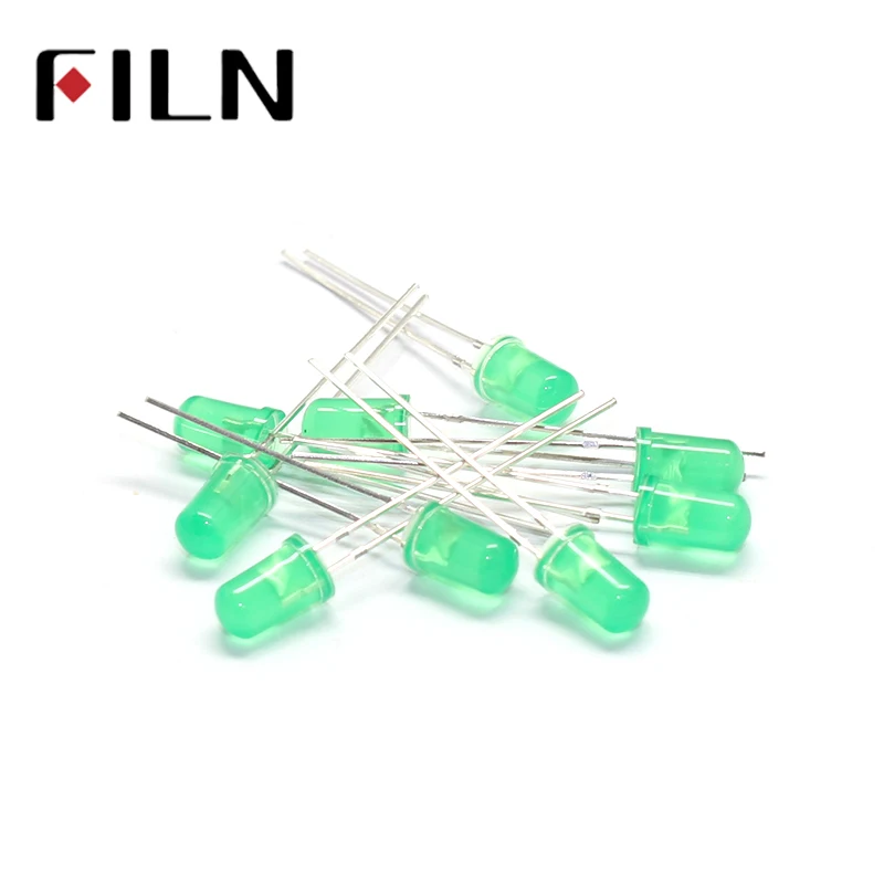 100pcs 5mm green Bright LED bulbs emitting diode Lamp with 2 pin