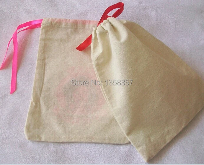 

100pcs/lot CBRL small cotton jewelry bags wholesale 7*9cm gift pouches cheap drawstring bag for bangles jewelry packaging bags