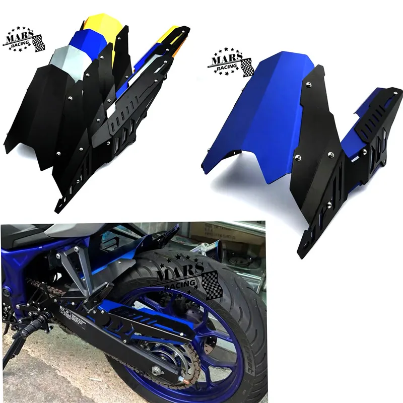

Fits For YAMAHA MT 03 MT-03 MT03YZF R3 R25 2013-2015 2016 2017 2018 CNC Rear Fender Mudguard & Chain Guard Cover Kit YZF-R25