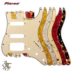 Pleroo Quality Guitar Pickguard - For US 11 Screw Holes Strat With Floyd Rose Tremolo Bridge Humbucker Single HSS Scratch Plate