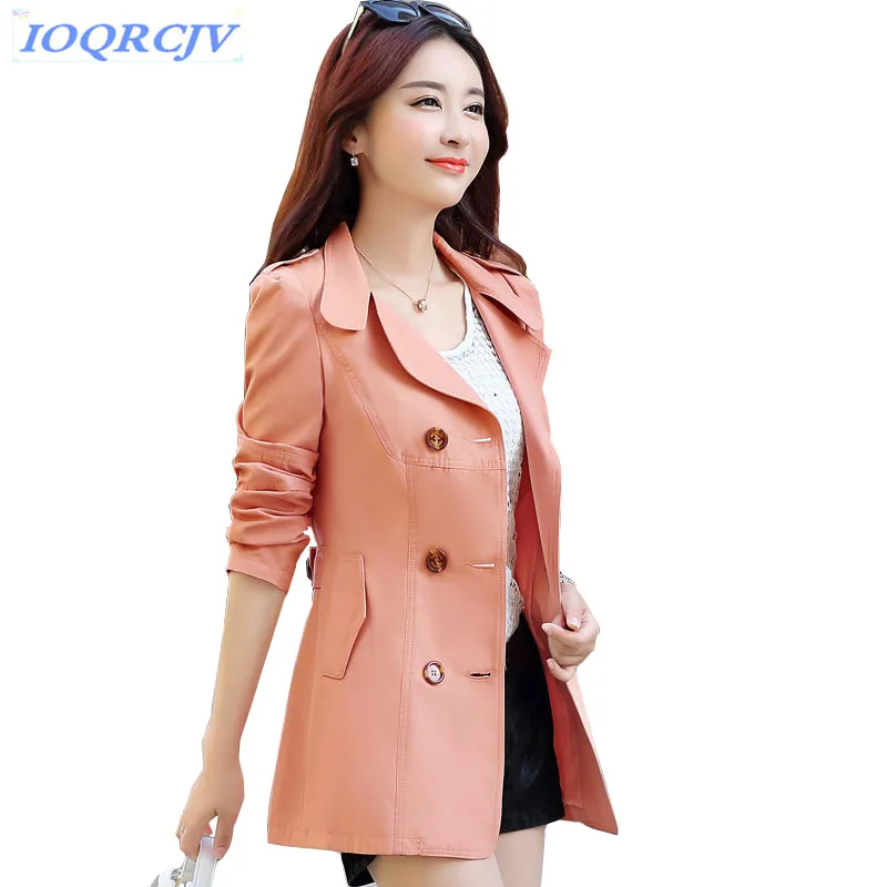 

2022 New Spring Women's Short Trench Coat Fashion Double Breasted Windbreaker Coat Slim Students Short Outerwear IOQRCJV N042