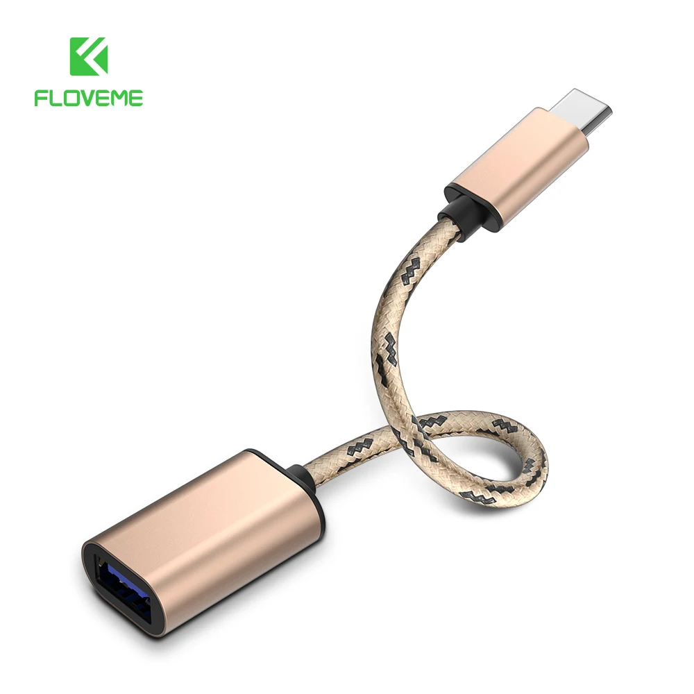 FLOVEME Type C OTG адаптер зарядное устройство Мужской USB кабель для прочного женского USB адаптер для Samsung S8 Xiaomi Nexus 5X 6P USB 2,0 кабель