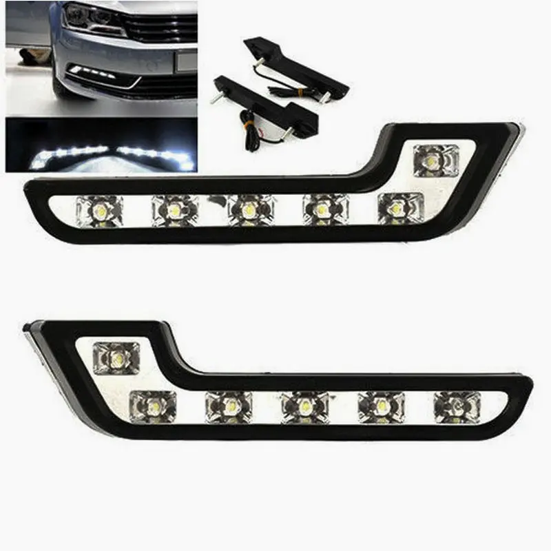 Car Safety Lamp 2Pcs L Shape 12V Auto Car 6LED COB DRL Daytime Running Driving Light LED Headlight Fog Lamp Headlamp Advanced