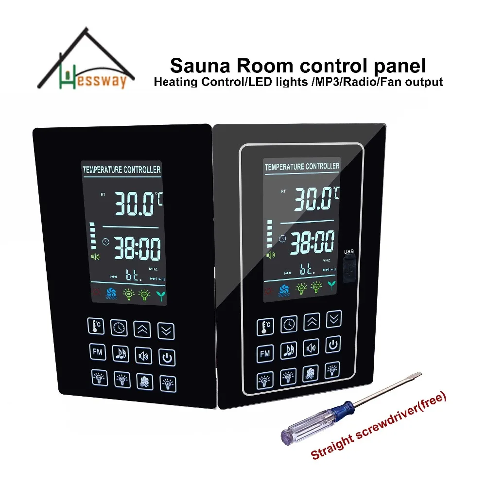 110V 220V Multi-Function Sauna Room Temperature Controller with AUX Output LED or Oxygen Bar