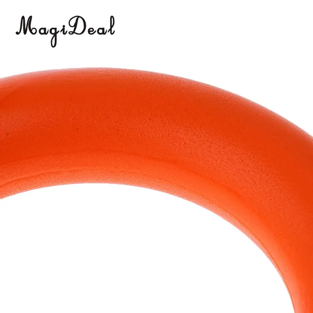 MagiDeal Rubber Round Floating Ring Float Buoy for Water Sports Sailing Boating Swimming Life Saving Rope Cord