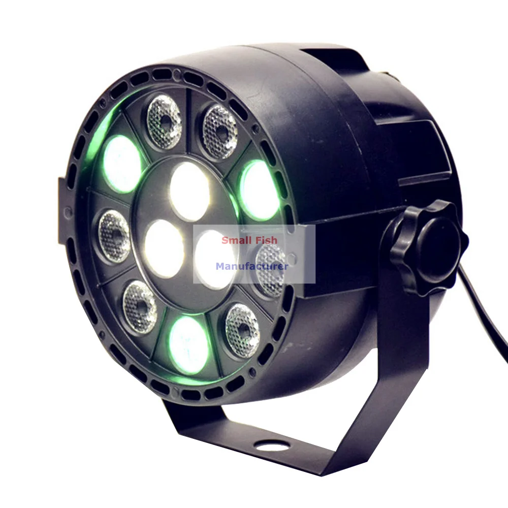 Imagem -02 - Led Fase Lavagem Efeito de Iluminação 12x3w Plana Led Par Luzes Rgbw Cores Dmx512 dj Discoteca Lâmpada Ktv Bar Festa Luzes do Palco Peças Lote