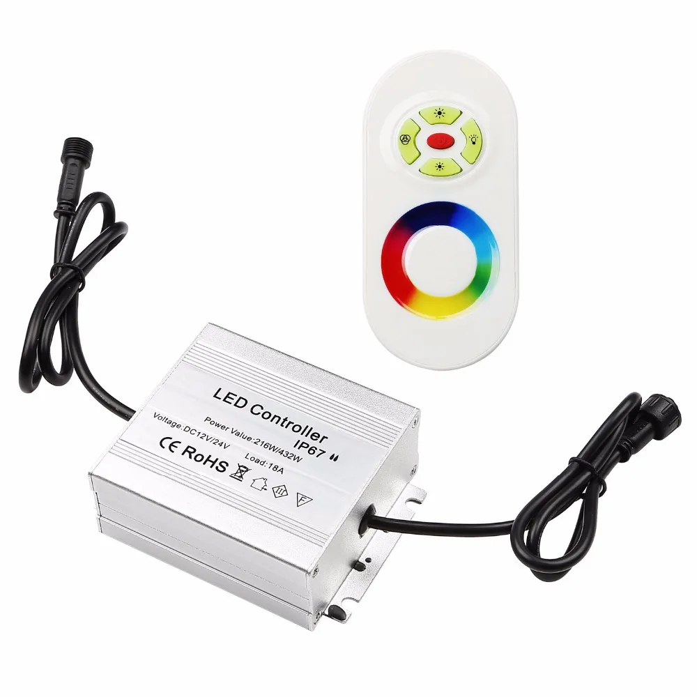 Aluminium LED Control System 216W IP67 Waterproof Wireless Controls RGB Lamps with 20M Changeable Lights Colors Controler Z101B