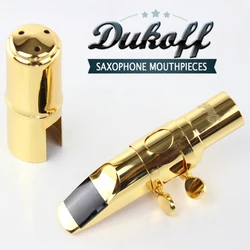 Professional Tenor Soprano Alto Saxophone Metal Mouthpiece Gold Lacquer Slideway Mouthpiece Sax Dukoff Mouth Pieces 56789