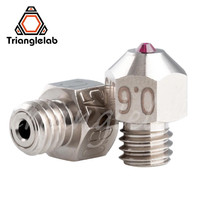 Imagem -02 - Bico Rubi Cobre Banhado a Trianglelab Mk8 Temperatura Ultra Alta Compatível com Materiais Especiais Petg Abs Pei Peek Nylon