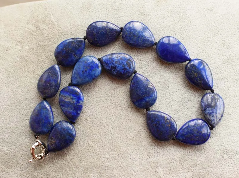 lapis lazuli drop blue  18*25mm necklace 17