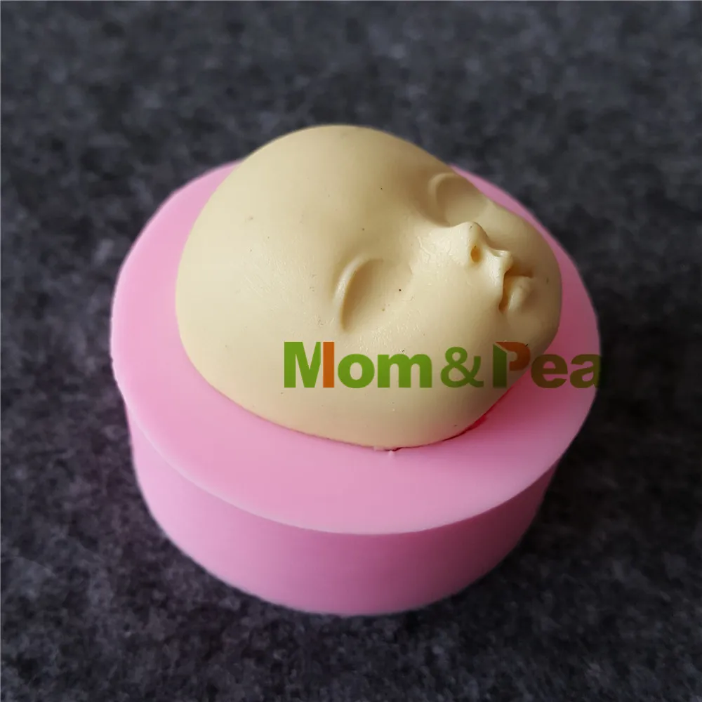 Mom&Pea 1203 Free Shipping Face Silicone Mold Cake Decoration Fondant Cake 3D Mold Food Grade