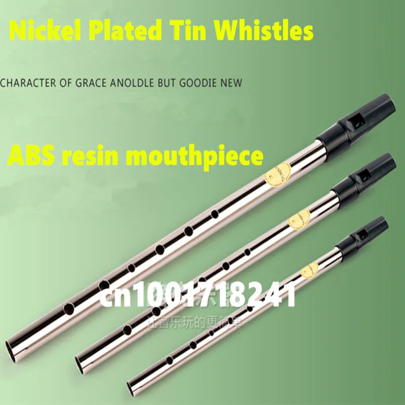 Irish Whistle Flute Feadog C D Key Tin Whistle Irish Penny whistle 6 Hole Clarinet Flute Nickel Plated Flauta Musical Instrument