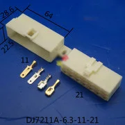 DJ7211A-6.3-11-21 21p DJ7211A storage battery electric connector and Pin wiring harness plug connectors 6.3 car plug