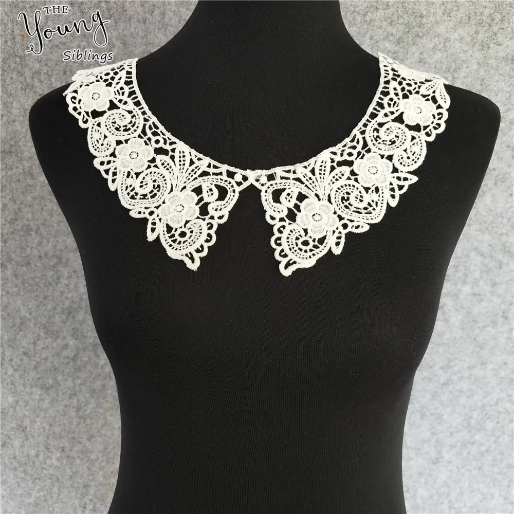 New arrive sewing lace applique neckline exquisite decoration handmade trim embroidery fabric accessories lace Collar hot sale