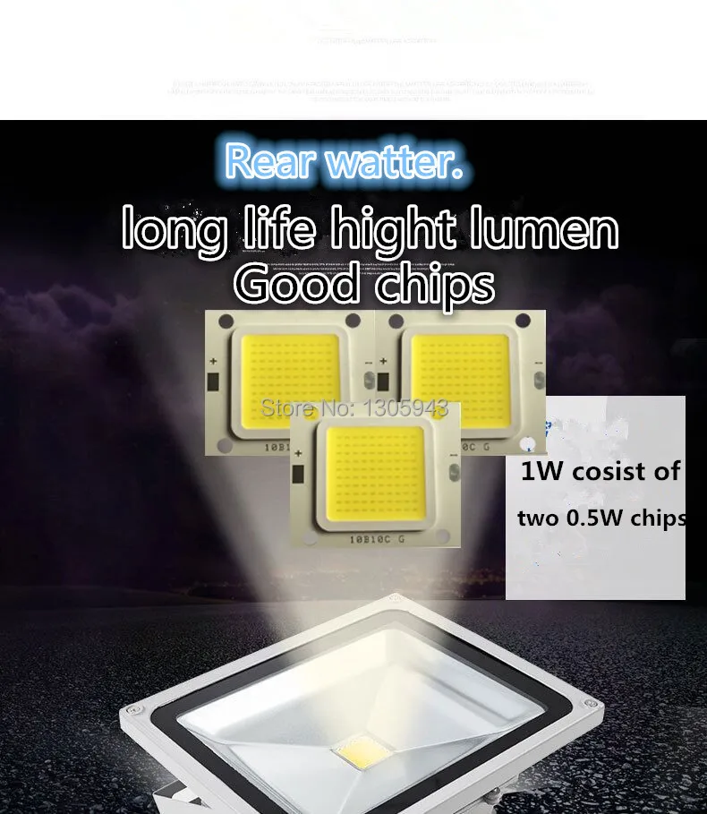 20pcs/LOT COB hight power full power 4640 70W LED lamps 10000LM warm white blub  long life good 3years for floodlight