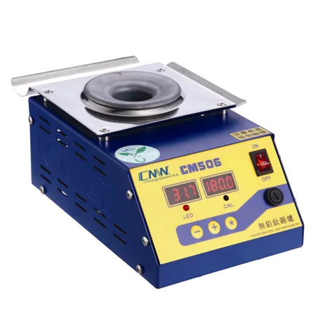 

CM-506 Round High Temperature Lead Free Soldering Pot 0-400℃ Titanium Solder Furnace 220V 110V 200W Tin Melting Digital Display