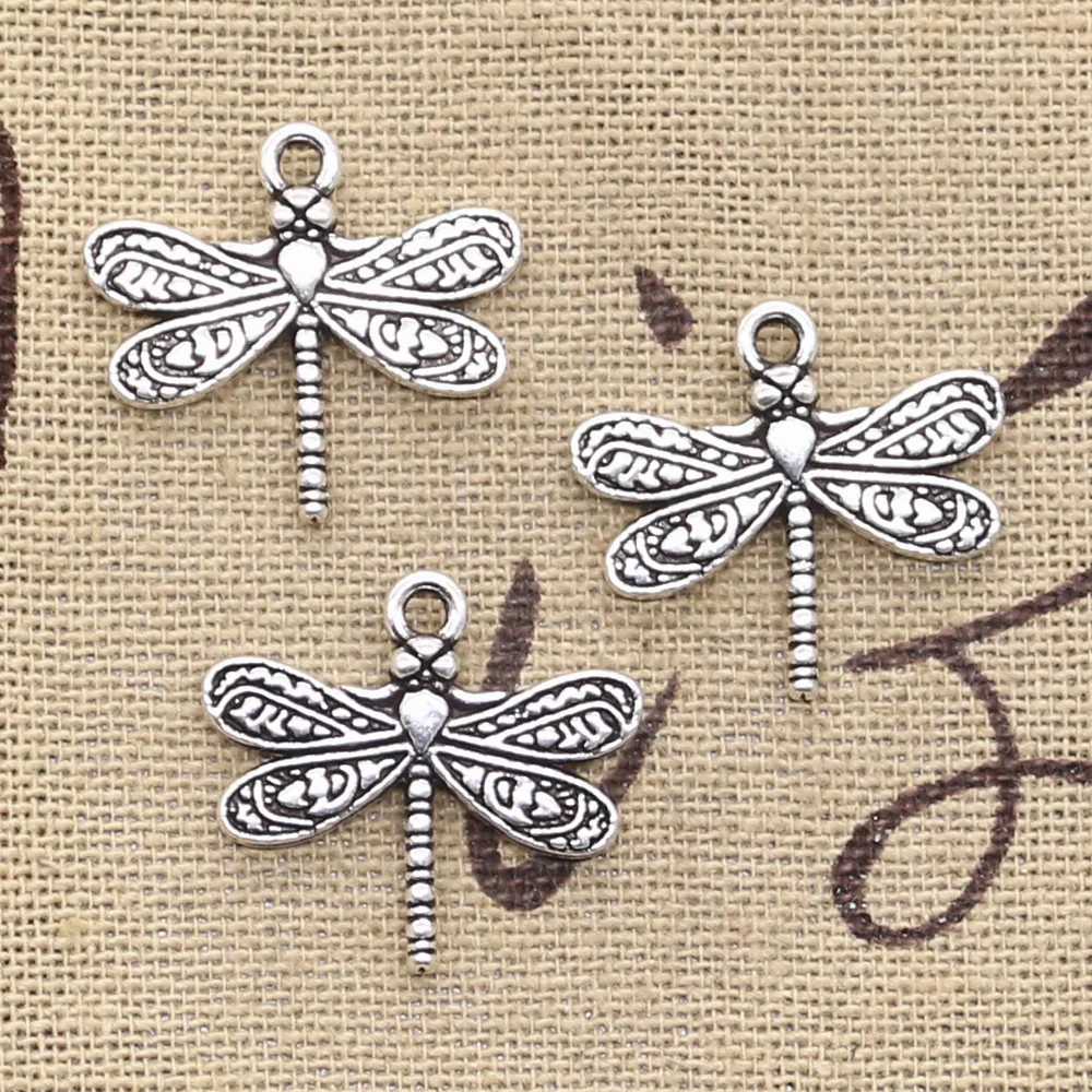 

12pcs Charms Dragonfly 21x19mm Antique Making Pendant fit,Vintage Tibetan Bronze Silver color,DIY Handmade Jewelry