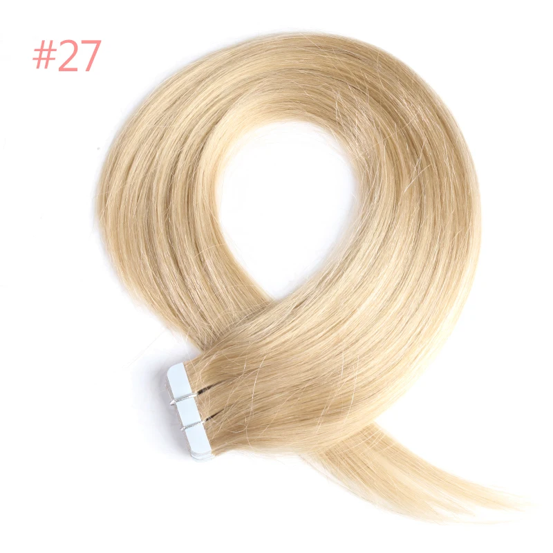 Ali Queen Hair 2.5g/pc 20pcs/pack Double Sided Adhesive Tape In Hair Skin Weft 50g Brazilian Remy Human Hair Fusion Hair