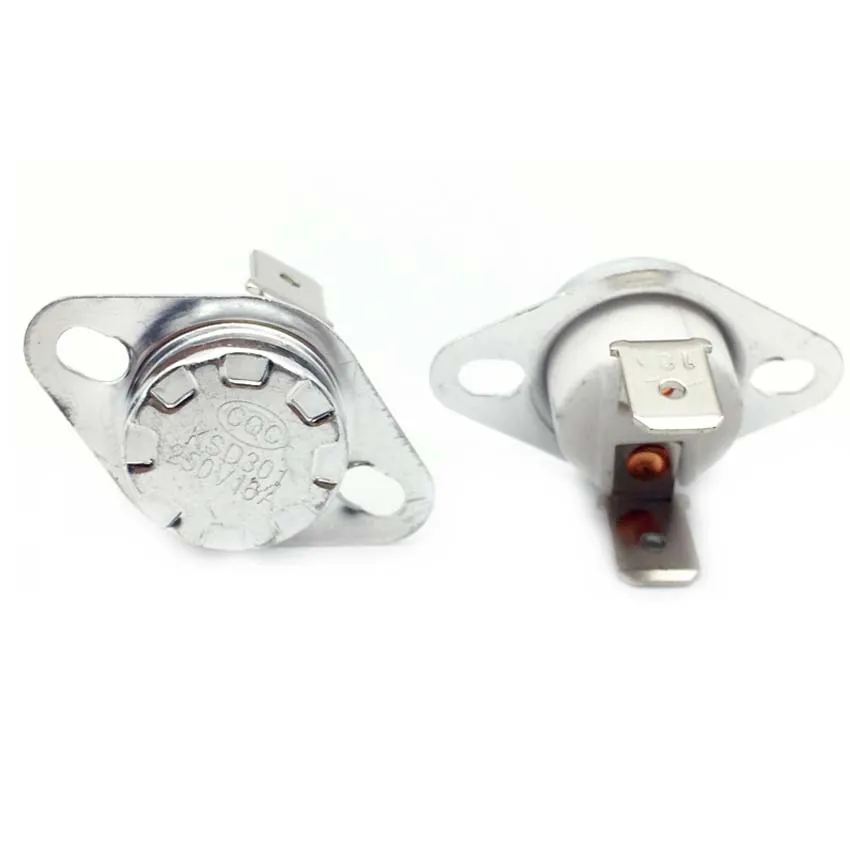 10pcs Universal 16A Ceramic Thermostat Thermal Protector 40-300 Degree Temperature Control Switch KSD302 Normally Closed/Open