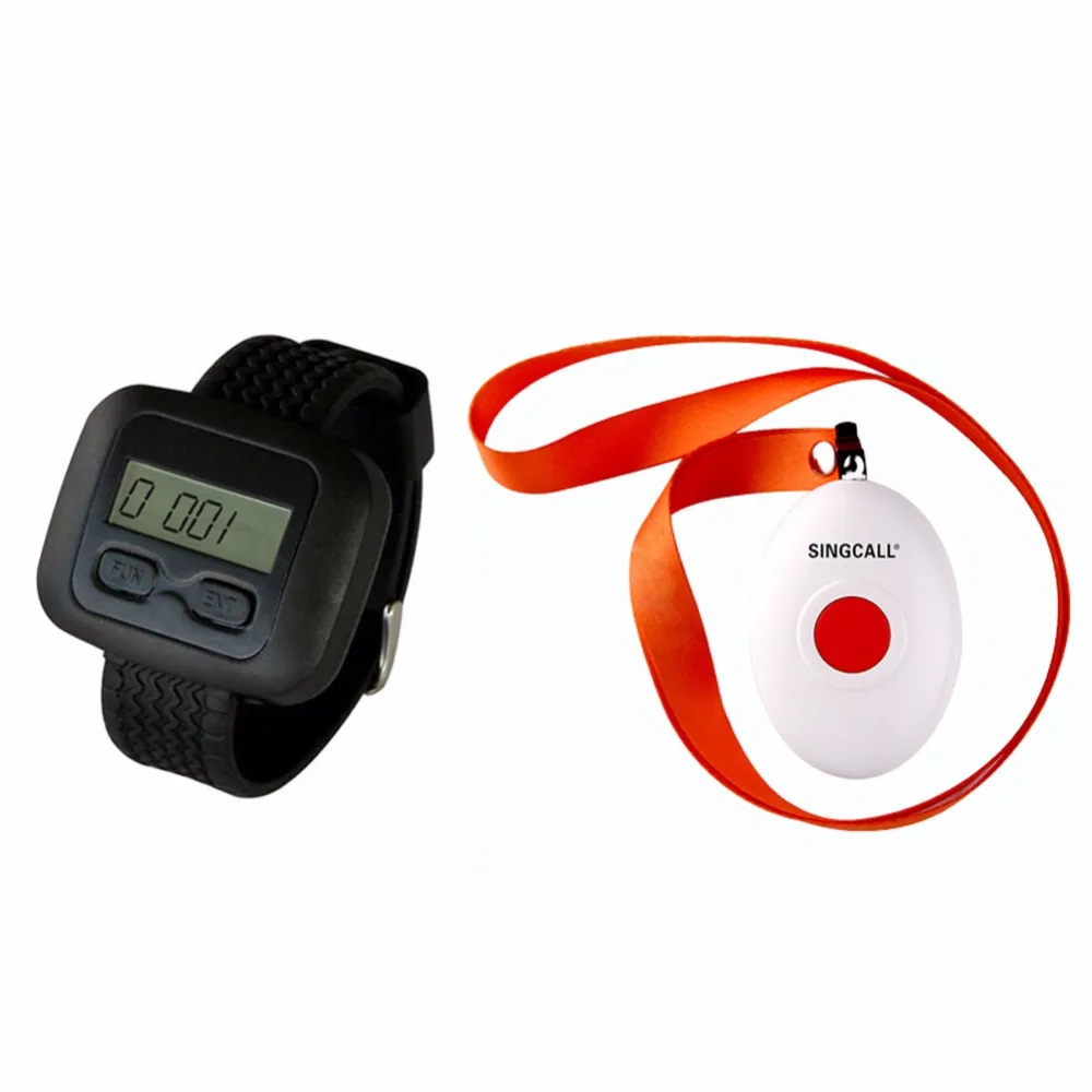 SINGCALL Wireless Nursing Call Paging System, Watch Receiver, Caregiver Pager for Hospital, Clinic, the Elder, Patient