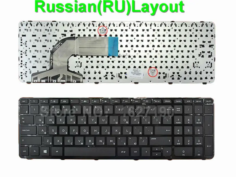 

RU/Russian Replacement Laptop Keyboard For HP Pavilion 15-e 15-n 250 G3 255 G3 256 G3 GLOSSY FRAME BLACK(WIN8) Notebook Keyboard