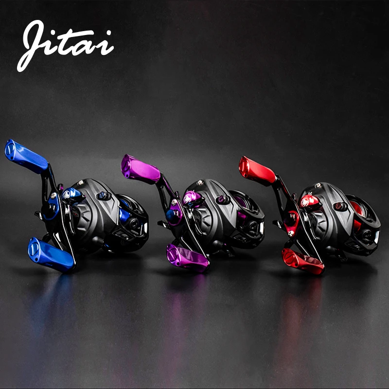 

JITAI Baitcasting Fishing Reel Stainless Steel 12BBs 8KG Carbon Drag Carretilha de pesca Coil Wheels Aluminum Alloy Handle Knob