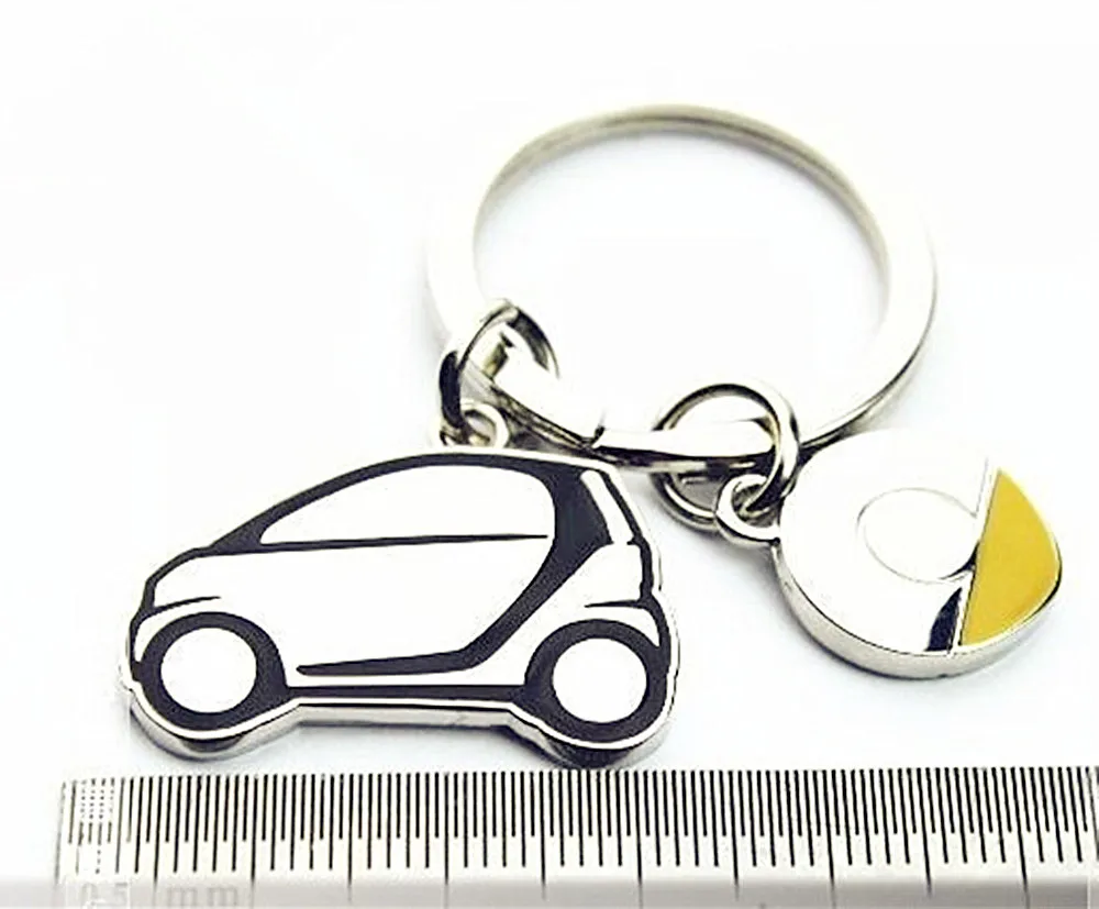 Stainless Steel Smart Car Key Chain, two-sided  smart fortwo, 451