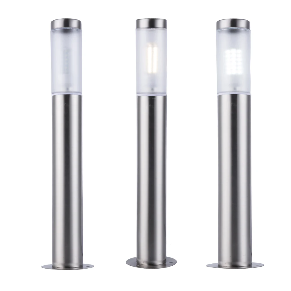 ZMJUJA Stainless Steel LED Outdoor Garden Light Waterproof Led Landscape Yard Lawn Path Lamp include 7W Bollard Light AC220V