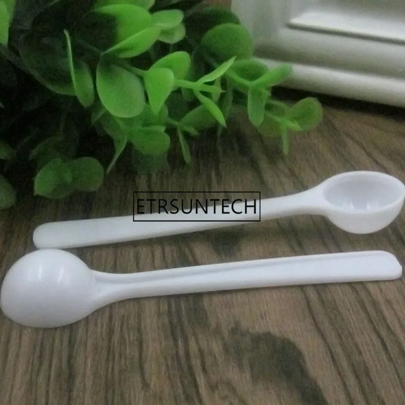 

1g Professional Plastic 1 Gram Scoops/Spoons For Food/Milk/Washing Powder White Clear Measuring Spoons