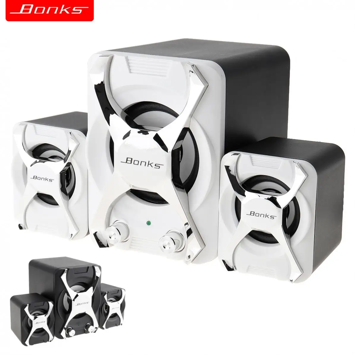 

Колонка для ноутбука Bonks K2 с двухчастотным каналом и интерфейсом питания USB для настольного ПК/ноутбука