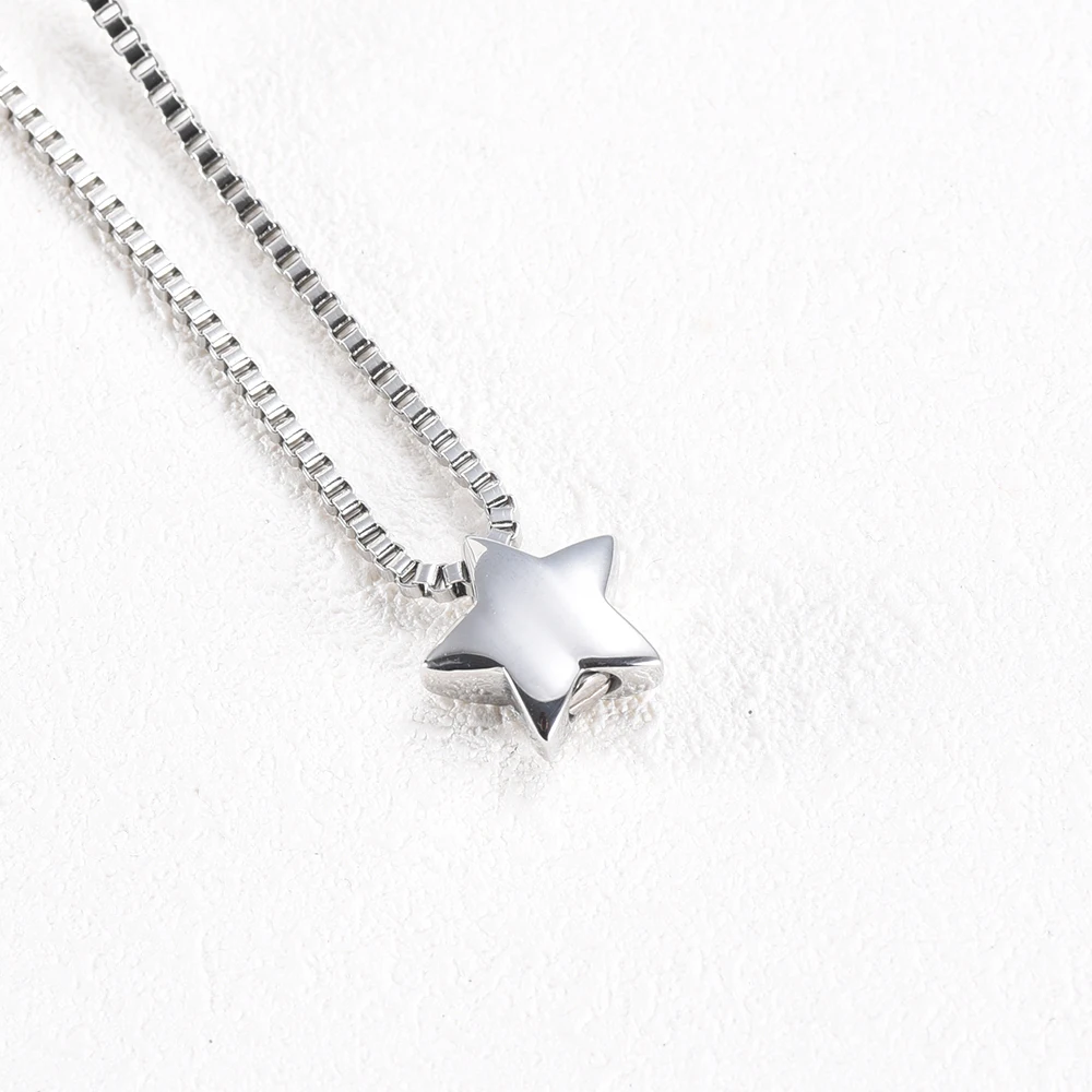 Cremation Urn Pendant Lovely Shining Little Star Keepsake Fashion Necklace Memorial for Ashes Jewelry Gifts Under 10 Dollars