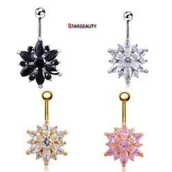 2017 Hot Brand 14G Dangle Belly Button Rings 1.6mm Barbell Sexy Surgical Steel Belly Piercing Navel Piercing Chirurgisch Staal