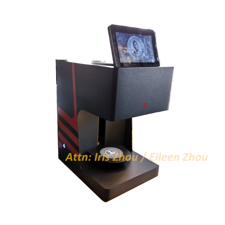 Impresora Digital 3d comercial pequeña y impresora de café personalizada de grado automático